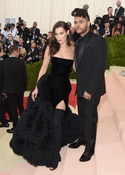 NEW YORK, NY - MAY 02:  Bella Hadid (L) and The Weeknd attend the 