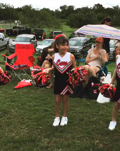 Sophia Abraham cheerleading