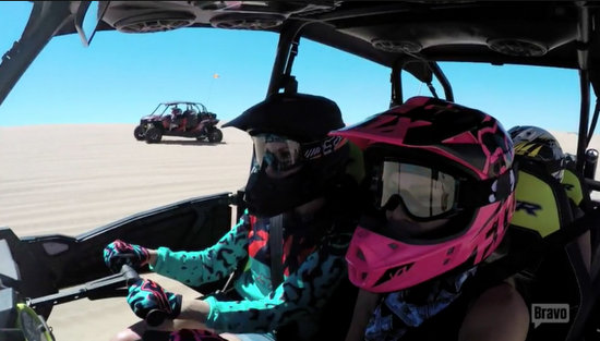 Tamra driving the ATV