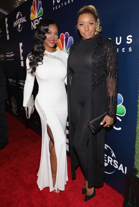 BEVERLY HILLS, CA - JANUARY 08: Kenya Moore (L) and Nene Leakes attend the Universal, NBC, Focus Features, E! Entertainment Golden Globes after party sponsored by Chrysler on January 8, 2017 in Beverly Hills, California. (Photo by Rachel Murray/Getty Images for NBCUniversal)