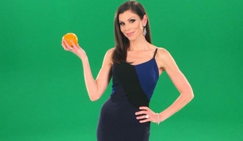 Heather Dubrow Holds Orange