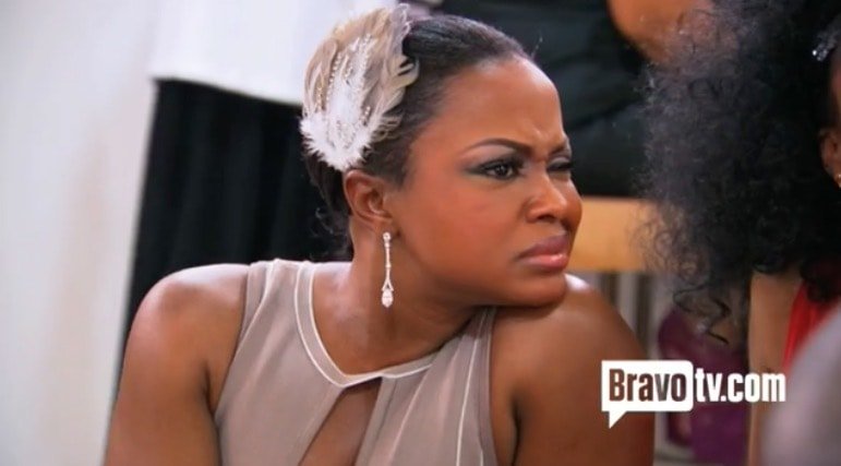 Phaedra reacts to Kenya's butt pads Phaedra reacts to Kenya's butt pads