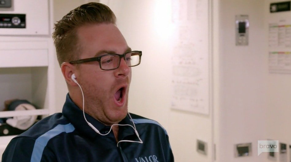 Chris Brown on anchor watch Chris Brown on anchor watch