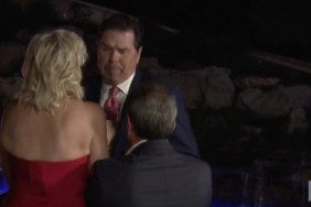 Margaret Josephs pushes Marty Caffrey in the pool RHONJ