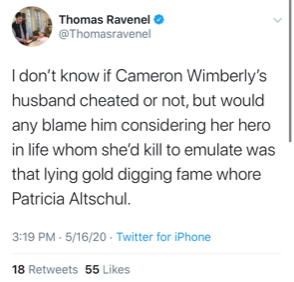 Thomas Ravenel tweet Patricia Altschul Cameran Eubanks