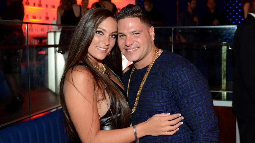 Sammi Giancola on the left, hugging Ronnie Ortiz-Magro on the right