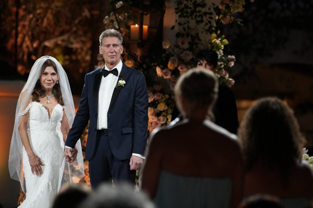 Theresa Nist and Gerry Turner standing at the alter on The Golden Wedding