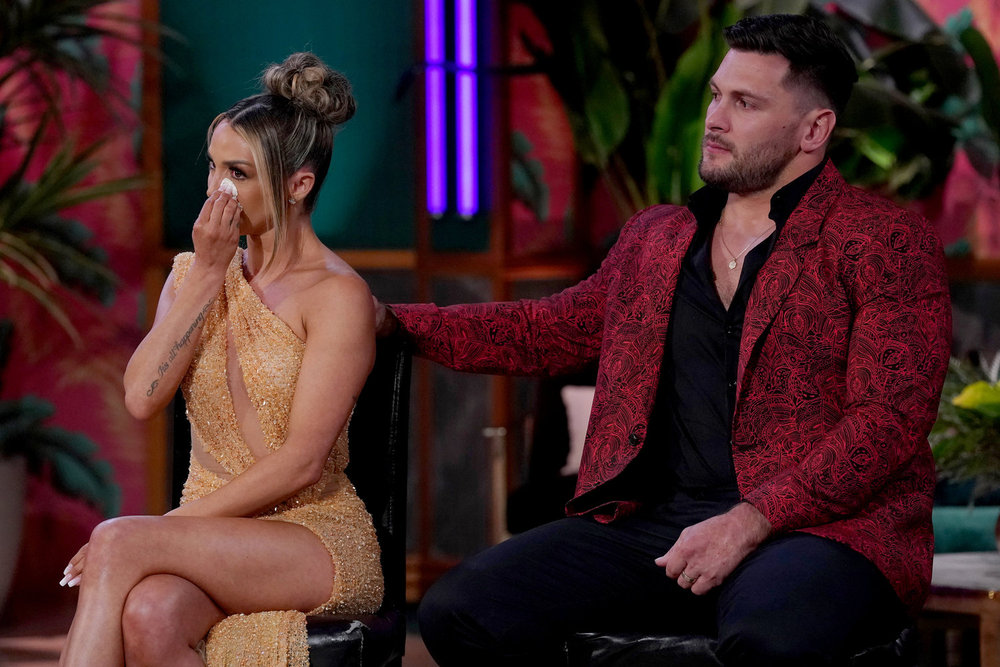 Scheana Shay and Brock Davies at the Vanderpump Rules Season 11 reunion