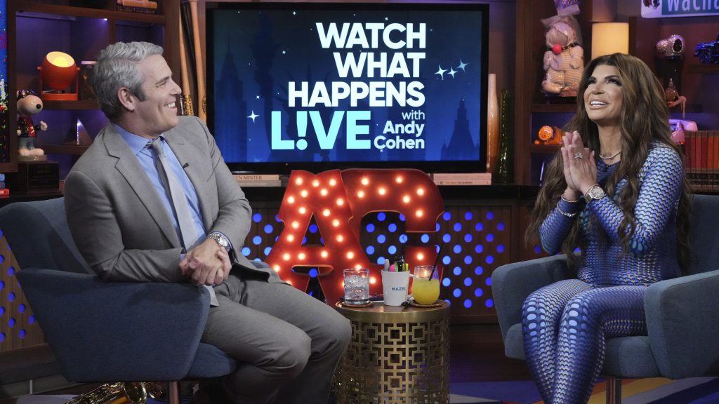 Andy Cohen and Teresa Giudice on WWHL.