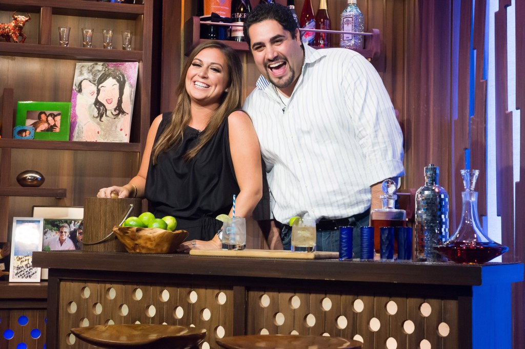 Lauren Mazo and ex Vito Scalia on WWHL.