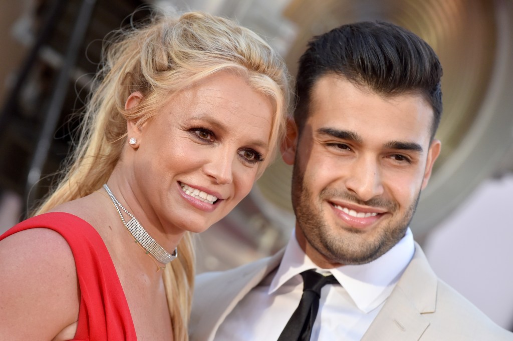 Britney Spears with ex Sam Asghari who appears on The Traitors.