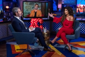 Andy Cohen with Teresa Giudice on WWHL.