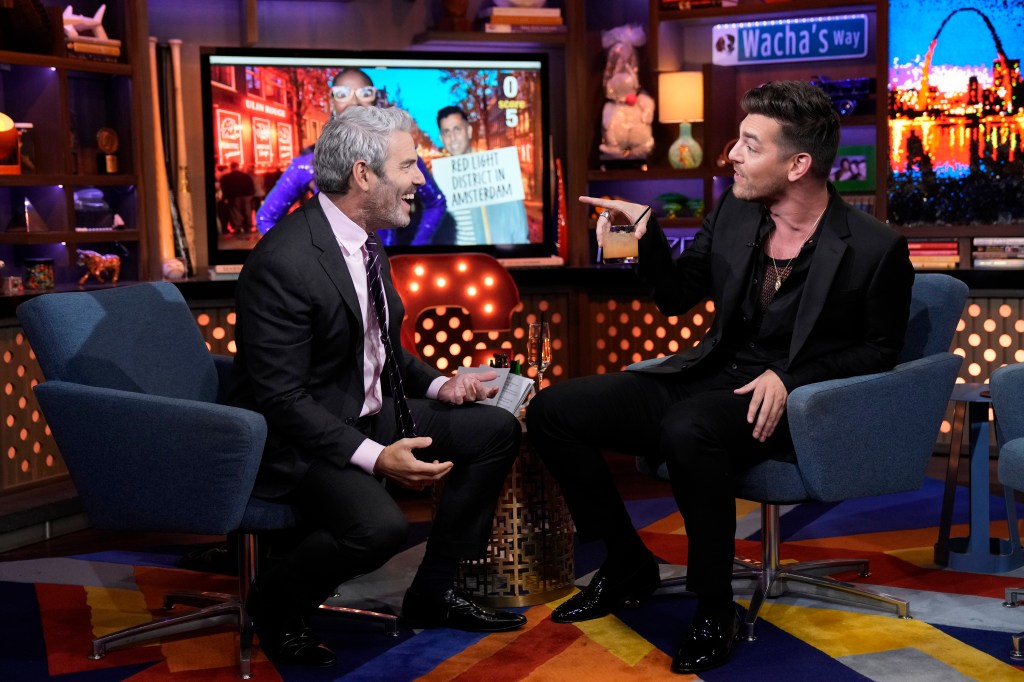 Andy Cohen and Matt Rogers on WWHL.