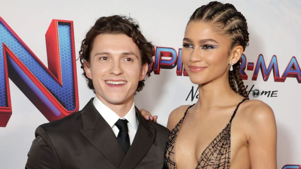 Zendaya and Tom Holland attend the World Premiere of Columbia Pictures SPIDER-MAN: NO WAY HOME at the Regency Village and Bruin Theaters.