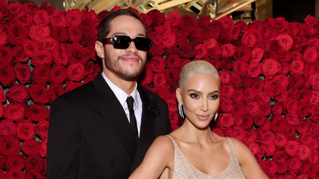 Pete Davidson and Kim Kardashian attend The 2022 Met Gala Celebrating "In America: An Anthology of Fashion" at The Metropolitan Museum of Art on May 02, 2022 in New York City.