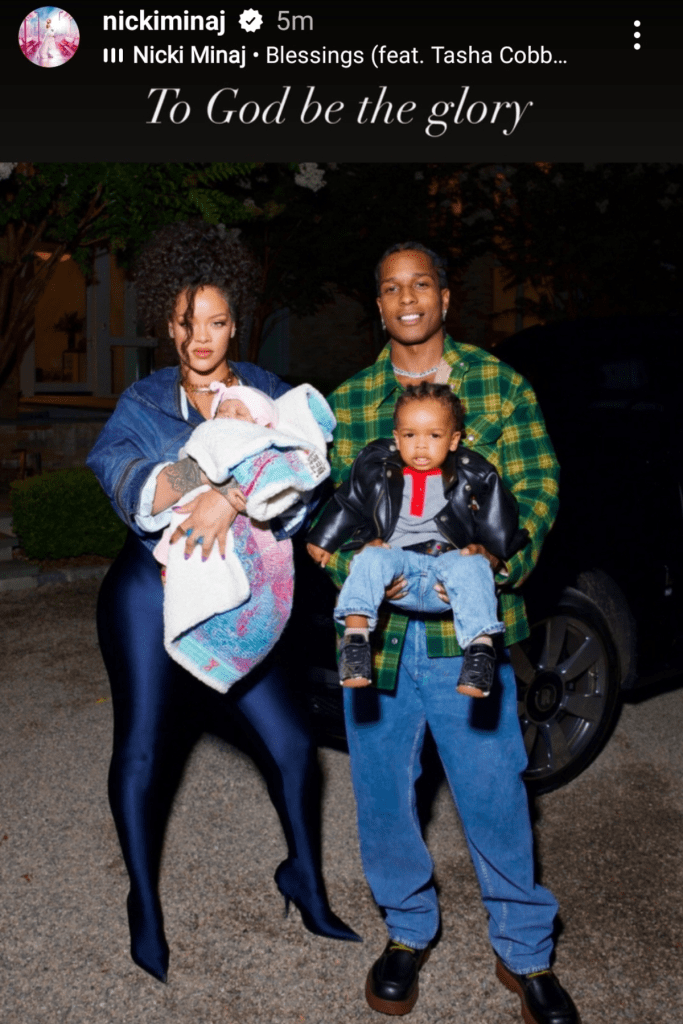 Nicki Minaj support Rihanna A$AP Rocky trial verdict not guilty Instagram