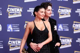 Kylie Jenner and Timothée Chalamet attend the photocall during the 70th David Di Donatello at Cinecitta Studios on May 07, 2025 in Rome, Italy.