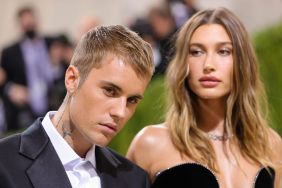 Justin Bieber and Hailey Bieber attend The 2021 Met Gala Celebrating In America: A Lexicon Of Fashion at Metropolitan Museum of Art on September 13, 2021 in New York City.