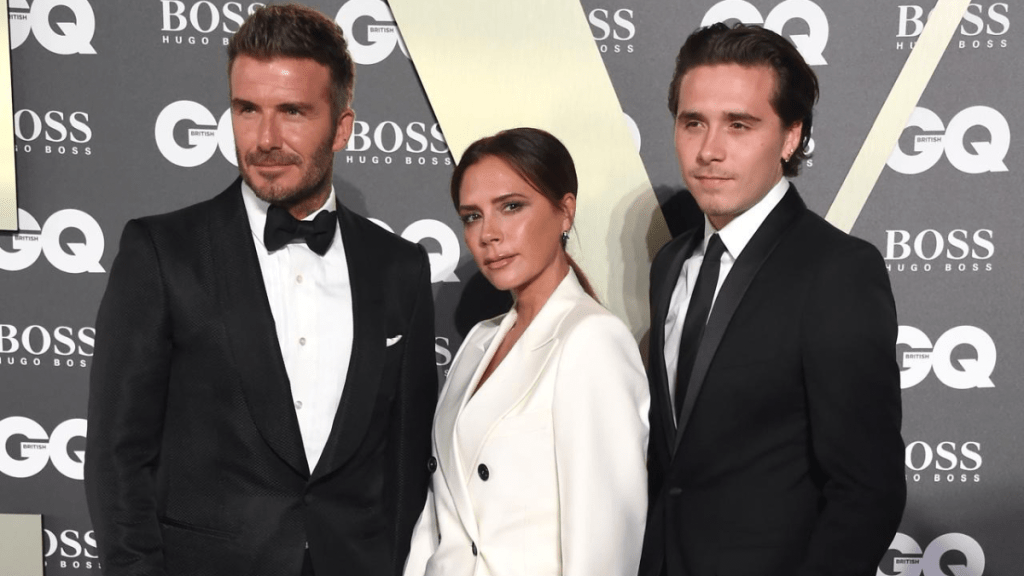 David Beckham, Victoria Beckham and Brooklyn Beckham at GQ Men Of The Year Awards 2019