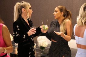 Larsa Pippen and Marysol Patton wearing black and holding drinks on Real Housewives of Miami Season 6