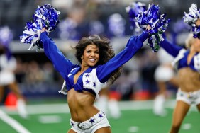 Chandi Dayle performing with the Dallas Cowboys Cheerleaders
