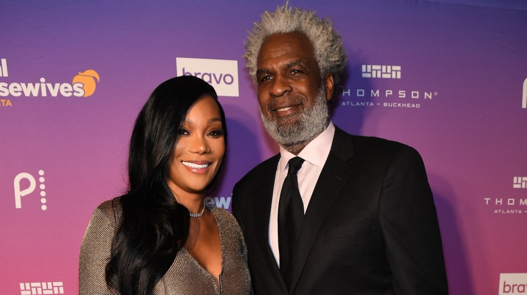 Charles Oakley and Angela Oakley at the RHOA Season 16 premiere