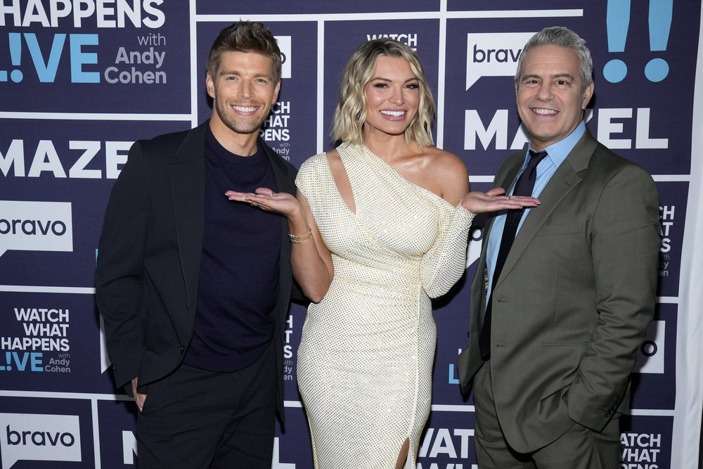 Kyle Cooke and Andy Cohen with Lindsay Hubbard