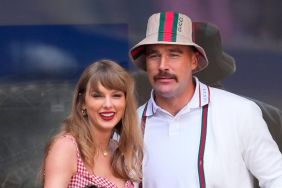 Taylor Swift and Travis Kelce are seen at the Men's Final between Fritz and Sinner at the 2024 US Open Tennis Championships on September 08, 2024 in New York City.