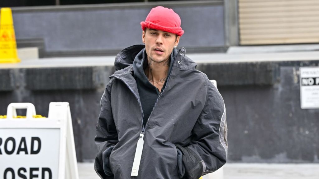 Justin Bieber is seen on April 15, 2025 in Los Angeles, California.