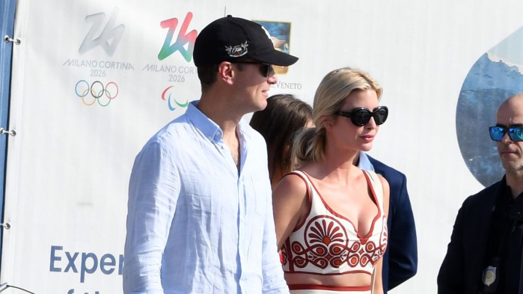 Jared Kushner and wife Ivanka Trump arrive at Marco Polo airport at ahead of the wedding of Jeff Bezos and Lauren Sanchez on June 24, 2025 in Venice, Italy