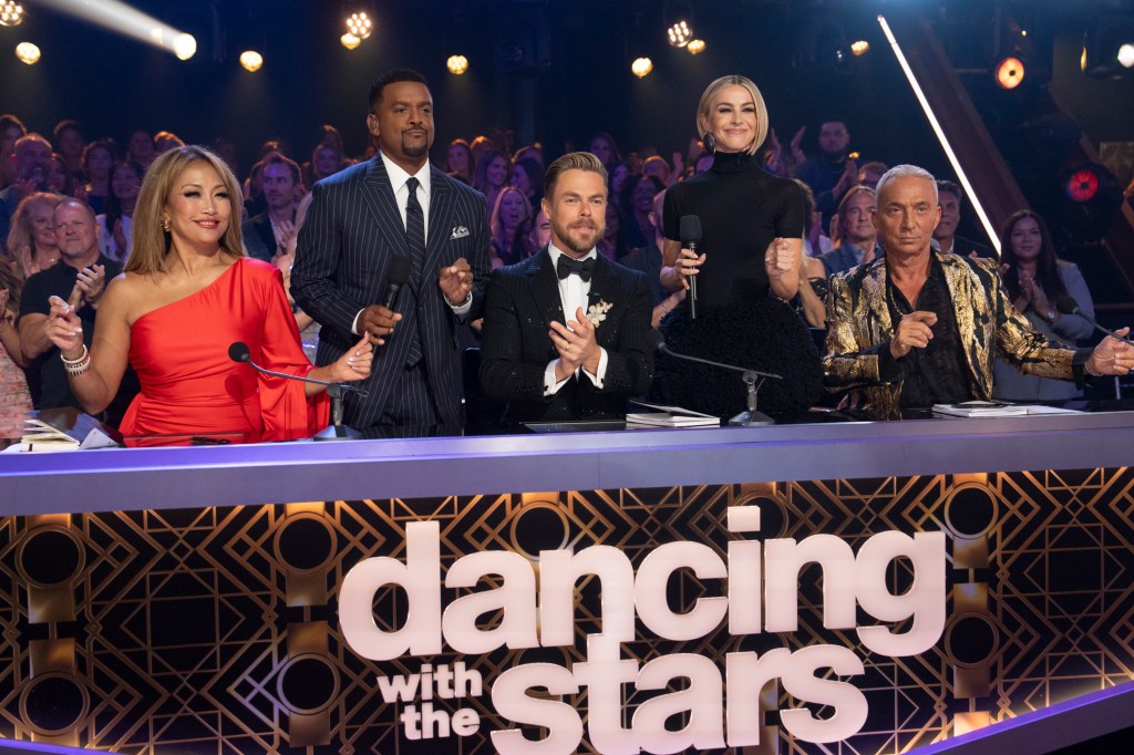 The judges panel on Dancing with the Stars Season 33