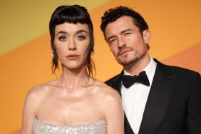 Katy Perry and Orlando Bloom attend the 2025 Vanity Fair Oscar Party Hosted By Radhika Jones at Wallis Annenberg Center for the Performing Arts on March 02, 2025 in Beverly Hills, California.