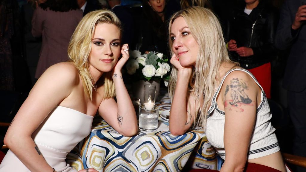 Kristen Stewart and Dylan Meyer attend The Hollywood Reporter Nominees Night presented by IHG Hotels and Resorts at Spago on March 07, 2022 in Beverly Hills, California.