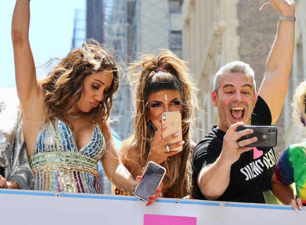 Melissa Gorga, Teresa Giudice and Andy Cohen 