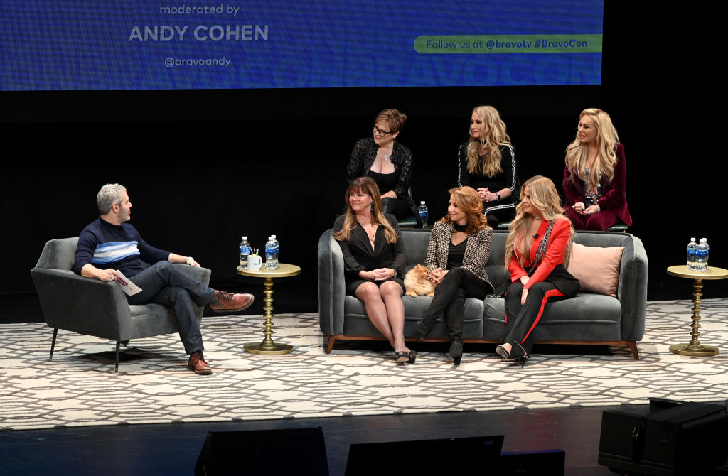 Andy Cohen, Jeana Keough, Caroline Manzo, Jill Zarin, Kim Richards, Kim Zolciak-Biermann, Adrienne Maloof 